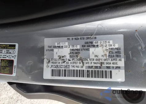 2012 Mazda Mazda5 Sport from USA, damaged, VIN JM1CW2BL5C0129533
